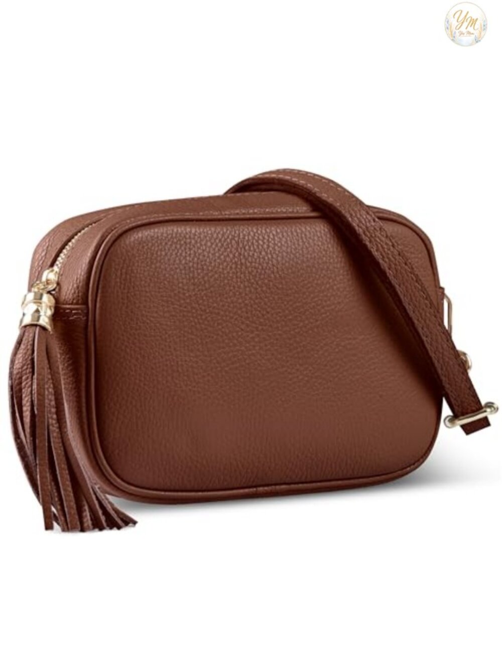 TAKEASY Italian Full-Grain Leather Women's Crossbody Bag with Removable